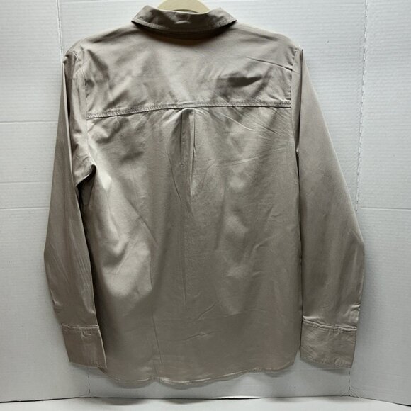 Small Button Front Shirt Hi-Low Sandstone NWT $84 QVC CLOTHES - Picture 5 of 9